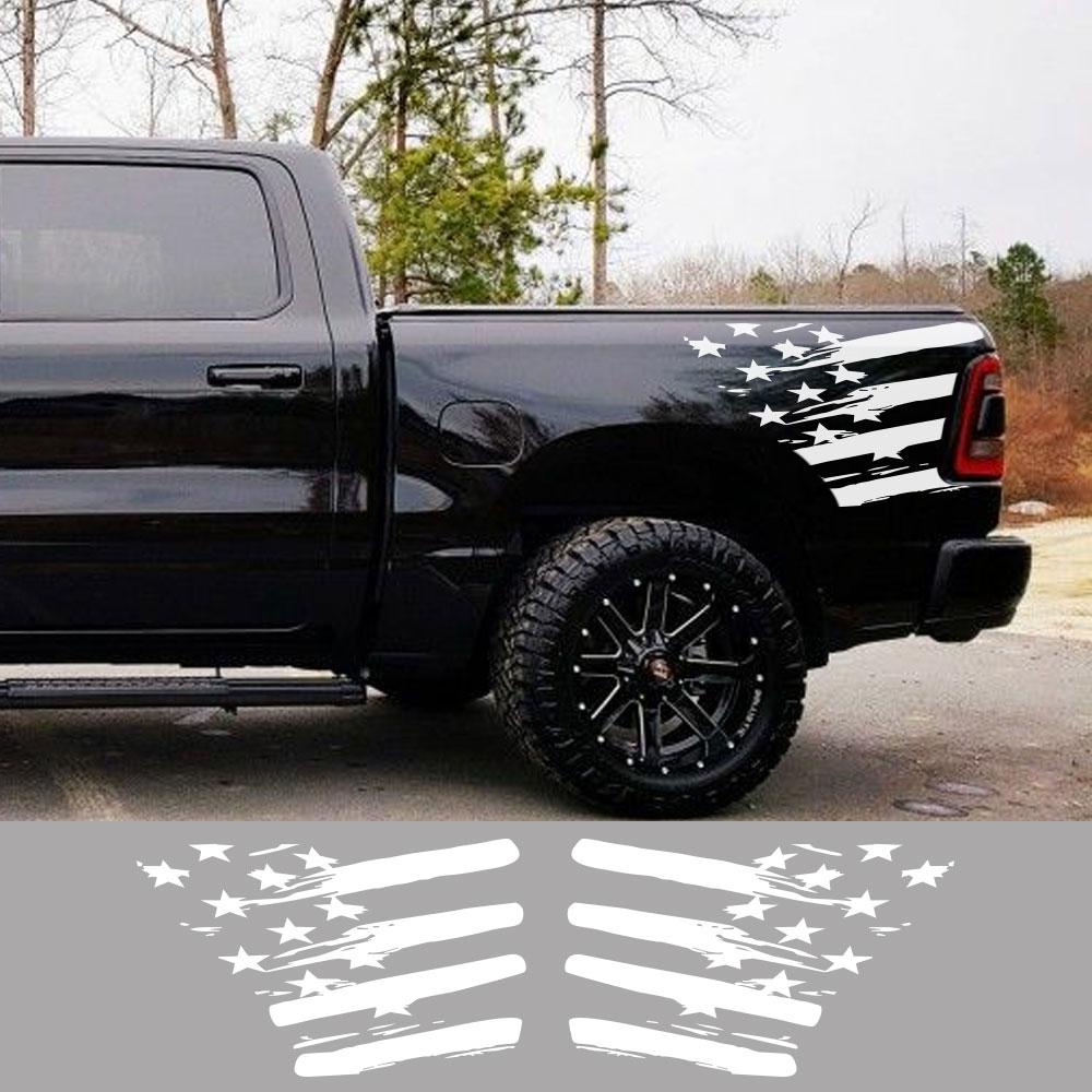 For Dodge RAM Pickup Rear Trunk Bed Side Stickers Truck Graphics ...