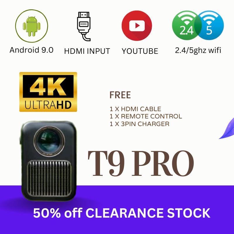 [HISILICON CHIPSET] T9 Pro ANDROID 9.0 HDMI 5G INPUT HOME CINEMA