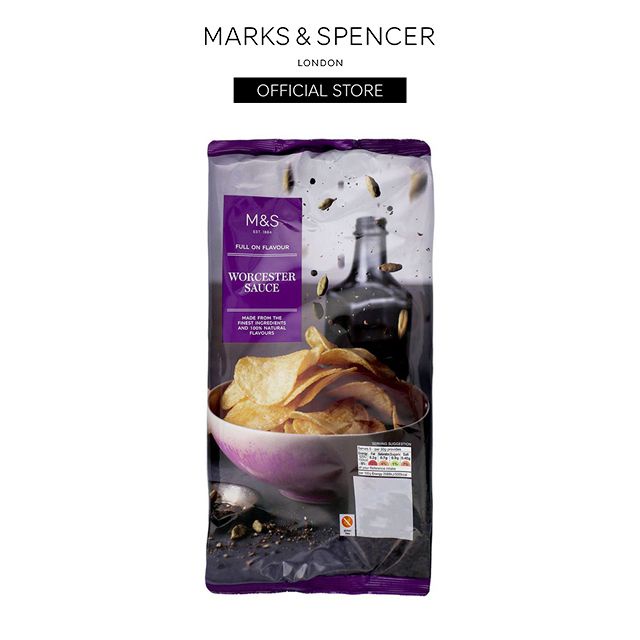 M&S Worcester Sauce Flavoured Potato Crisps 150g Shopee Malaysia