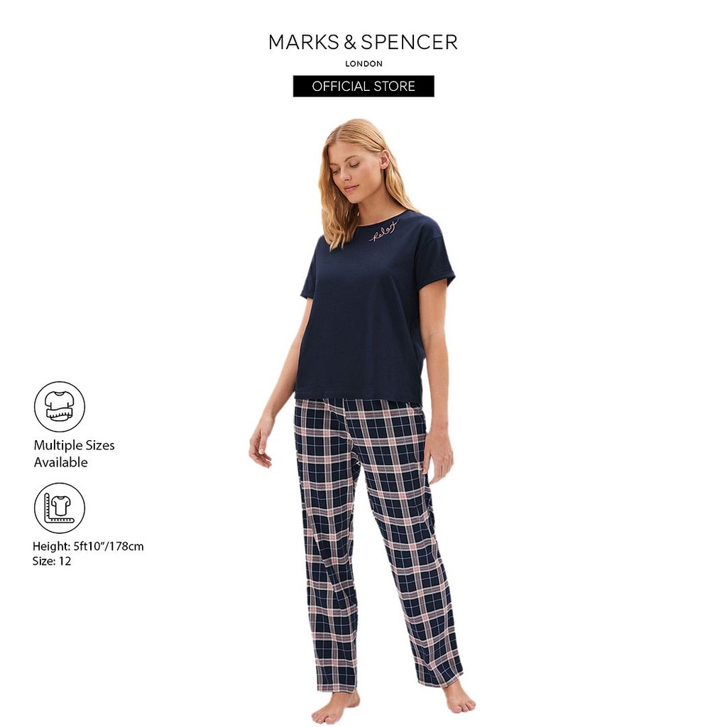 Pure Cotton Checked Pyjama Set