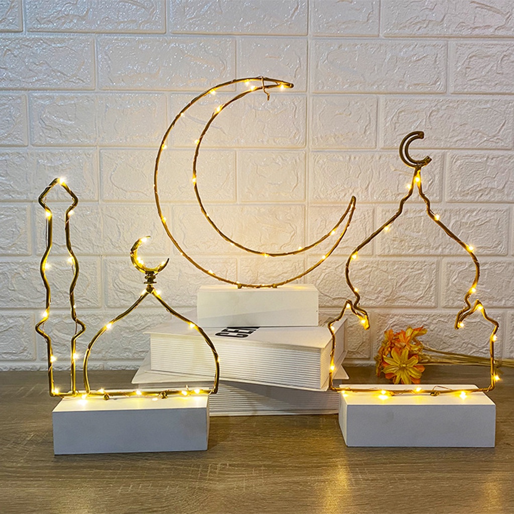 [SimpleloveMY] Iron Ornament Lamp Ramadan Eid Mubarak LED Night Light ...