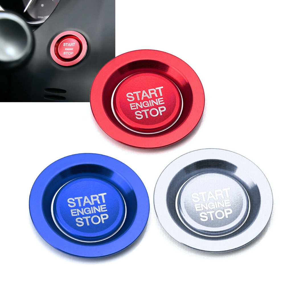 CNC Auto Keyless Engine Start Button w/ Ring Decor For Jaguar XF XJ XE ...