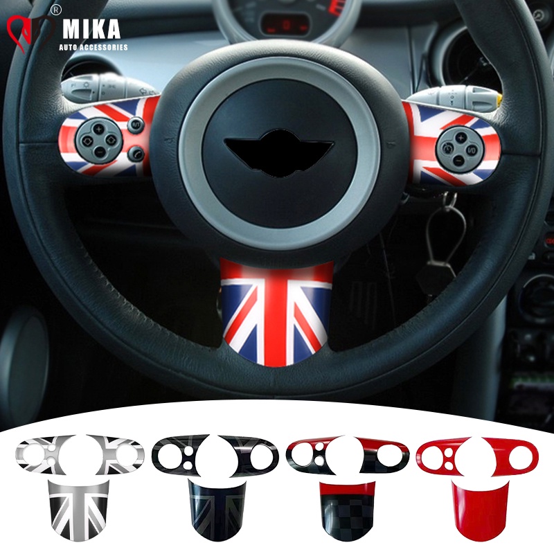 For Mini Cooper R50 R52 R53 Steering Wheel Switch Cover Button Stickers ...