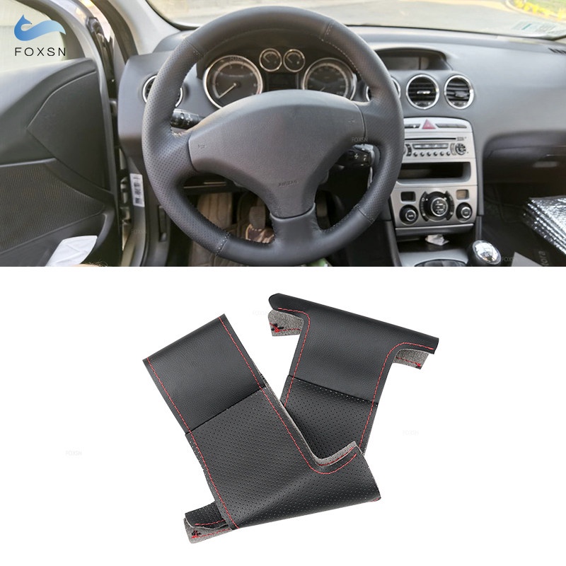 For Peugeot 308 Old Peugeot 408 Blackred line Perforated Microfiber