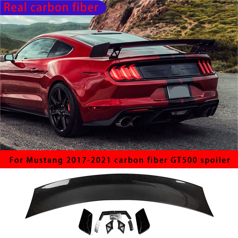 Suitable for Ford Mustang 20172021 carbon fiber GT500 spoiler Mustang