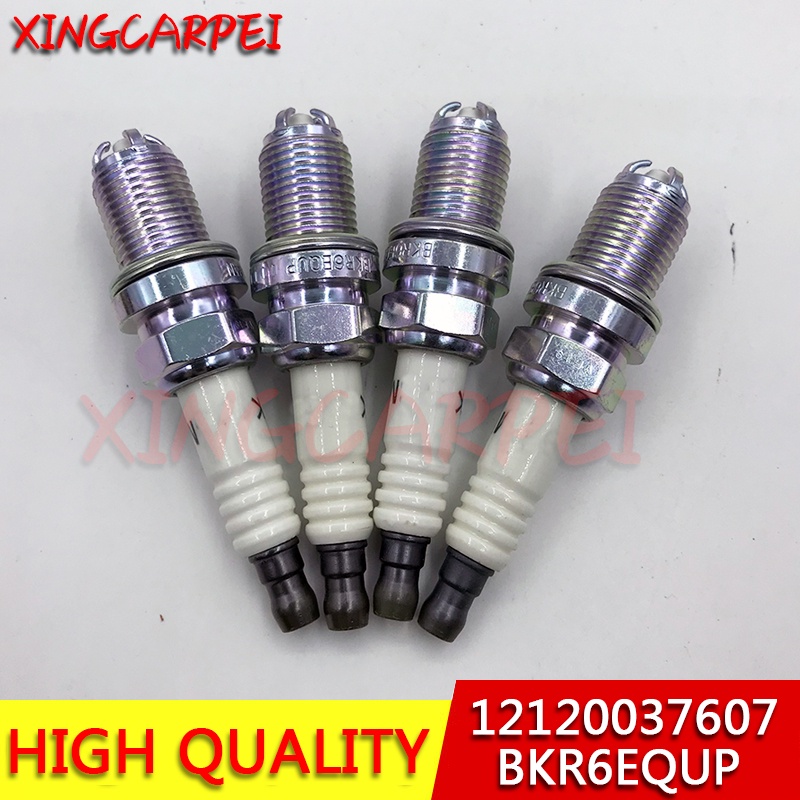 New 4×Platinum Spark Plug 12120037607 BKR6EQUP For BMW M54 M62 E38 E65