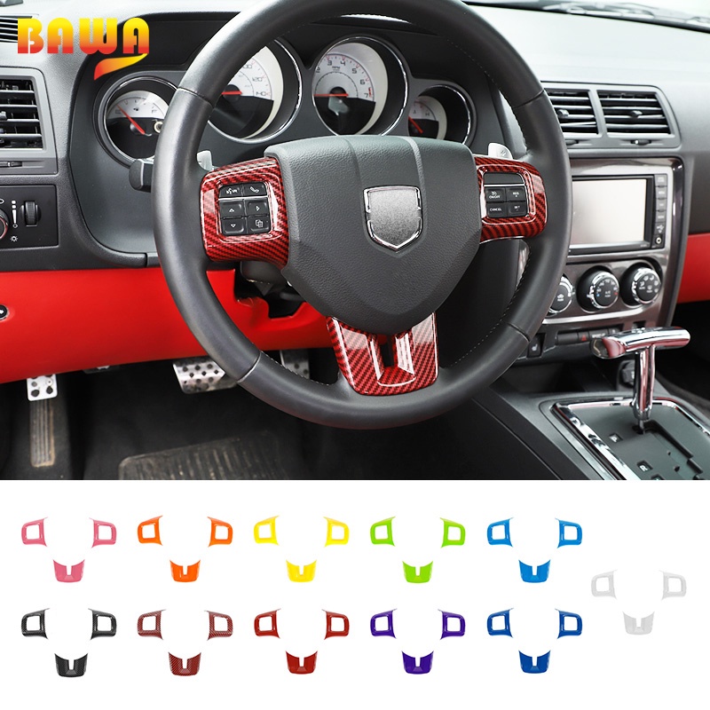 BAWA Car Steering Wheel Decoration Stickers Interior Accessories For
