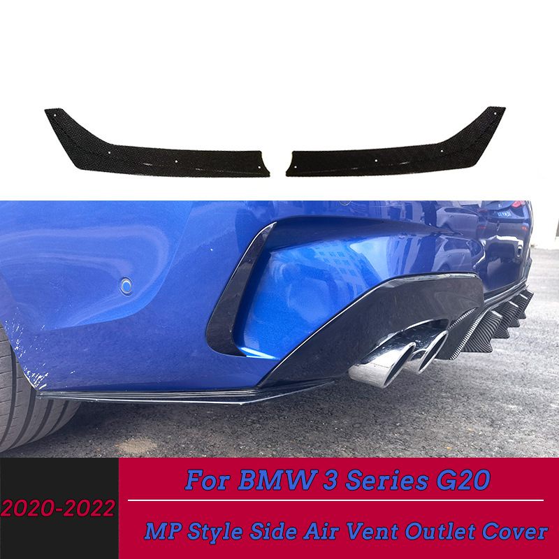 Glossy Black Car Rear Bumper Lip Spoiler Mp Style Side Air Vent Outlet Cover For Bmw Series