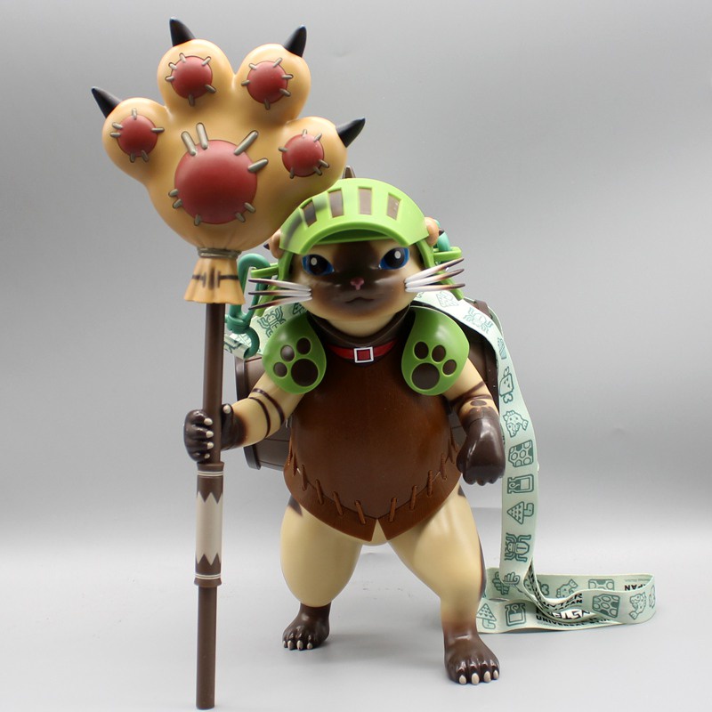 ⚡FLASH SALE⚡32cm Game Monster Hunter GK Palico Anime Figure Cat Popcorn