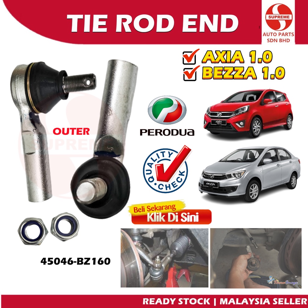 S2U Steering Rack Tie Rod End Outer Inner Perodua Axia 1.0 Bezza 1.0 ...