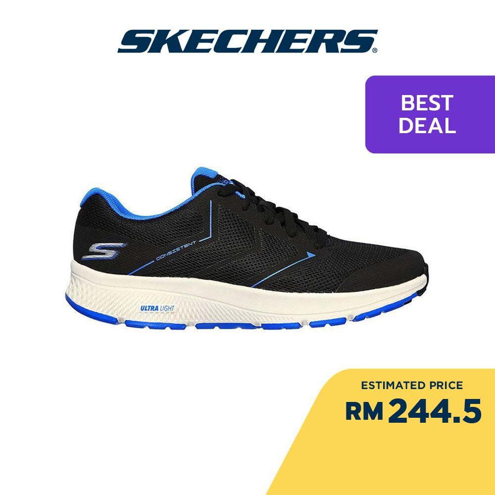 Skechers Men GOrun Consistent Traceur Running Shoes - 220082-BKBL - Air ...