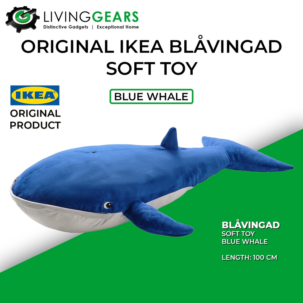 IKEA BLAVINGAD Blue Whale Soft Toy | Shopee Malaysia