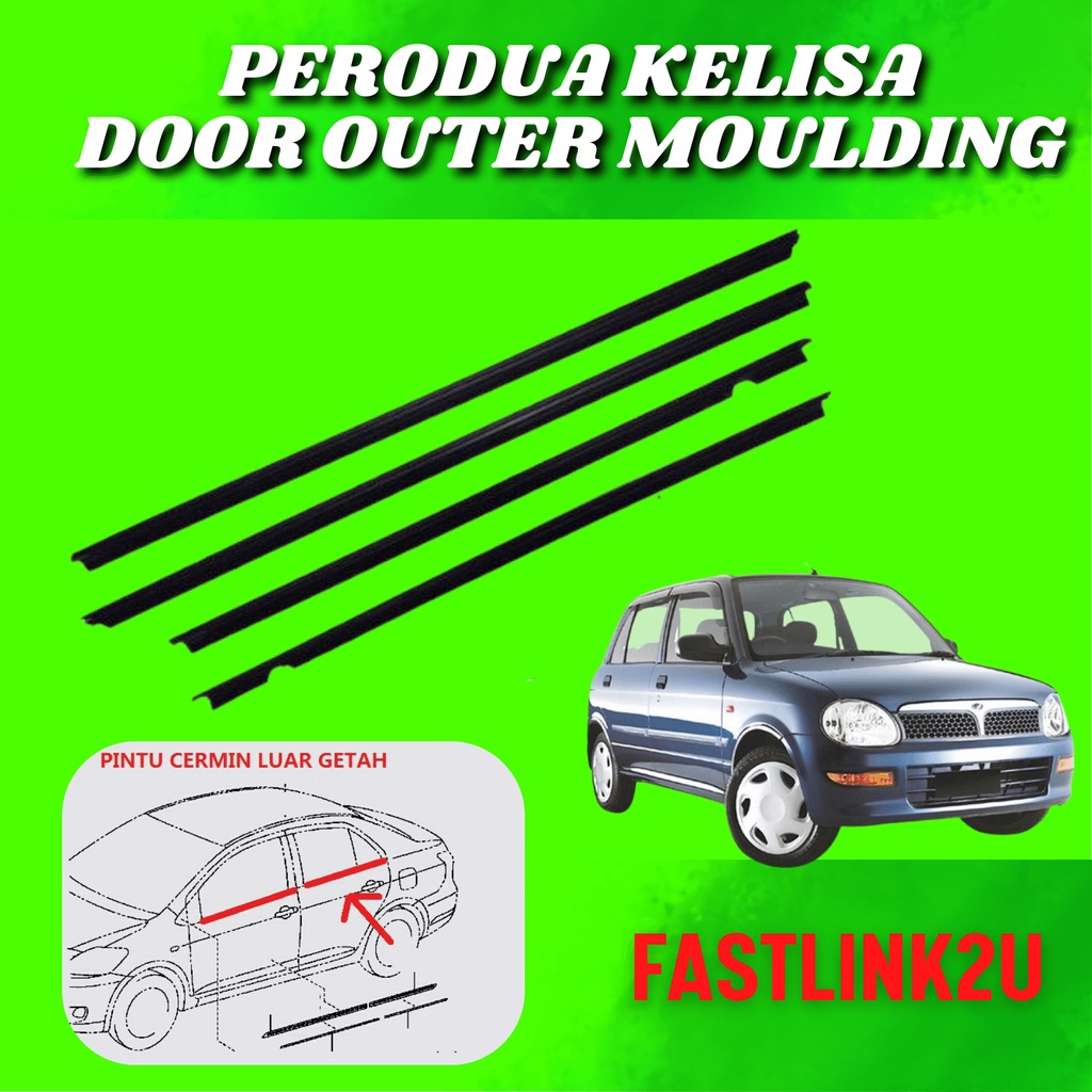 Perodua Kelisa Kenari 2000 Rubber Moulding Door Glass Outer / Getah