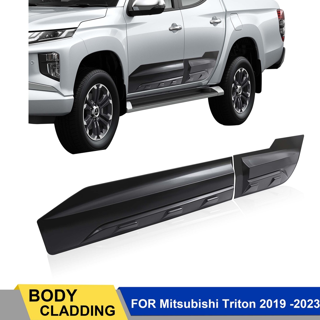 Black Side Door Moulding Body Cladding FOR Mitsubishi Triton 2019 2020