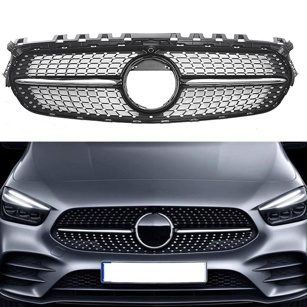 Front Grille Grill Upper Replacement Bumper Hood Mesh Grid Auto Kit For 