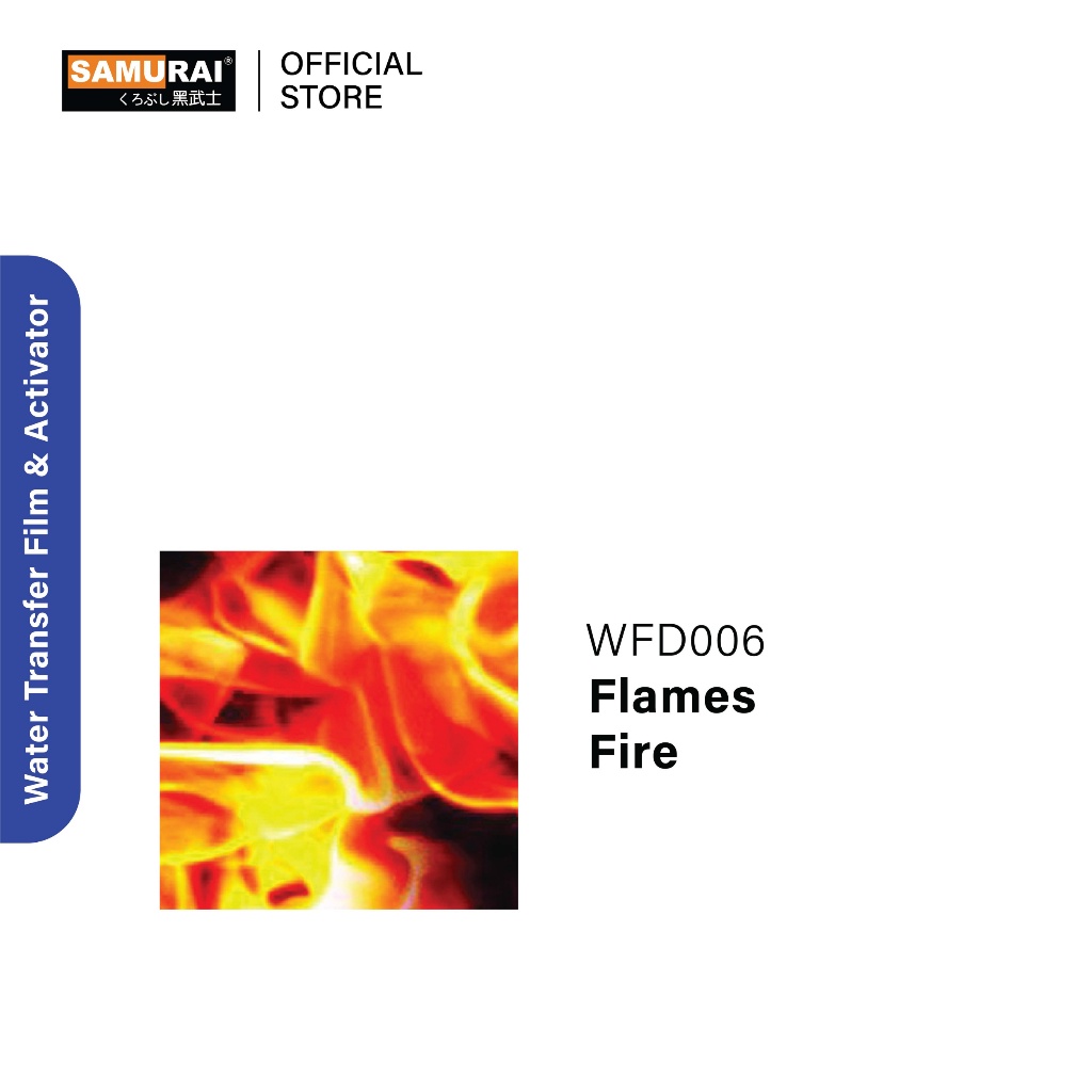 Samurai Spray Paint Water Transfer Film D006 Flames Fire (1.0m x 0.5m