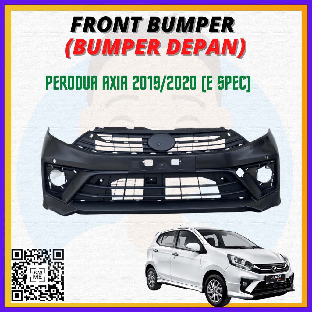 PERODUA AXIA 2019 2020 (E SPEC) GXTRA FRONT BUMPER DEPAN 100 ORIGINAL