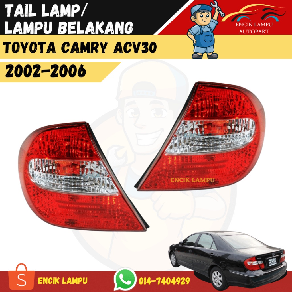 TOYOTA CAMRY ACV30 TAIL LAMP LIGHT LAMPU BELAKANG REAR BACK NEW BARU ...