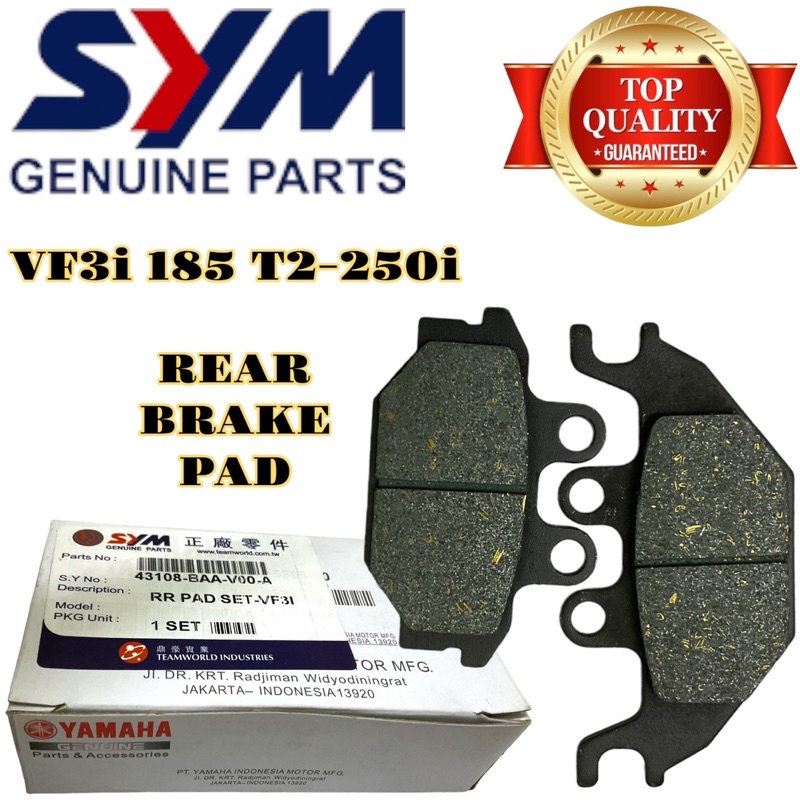 🔥SYM VF3i 185 T2-250i SPORT RIDER 125I E-BONUS FRONT REAR BRAKE PAD SET ...