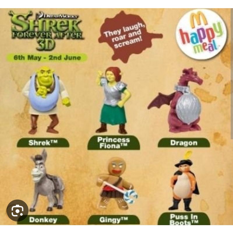 McDonald's Happy Meal Toys DreamWorks 2010 Shrek Forever After Complete ...