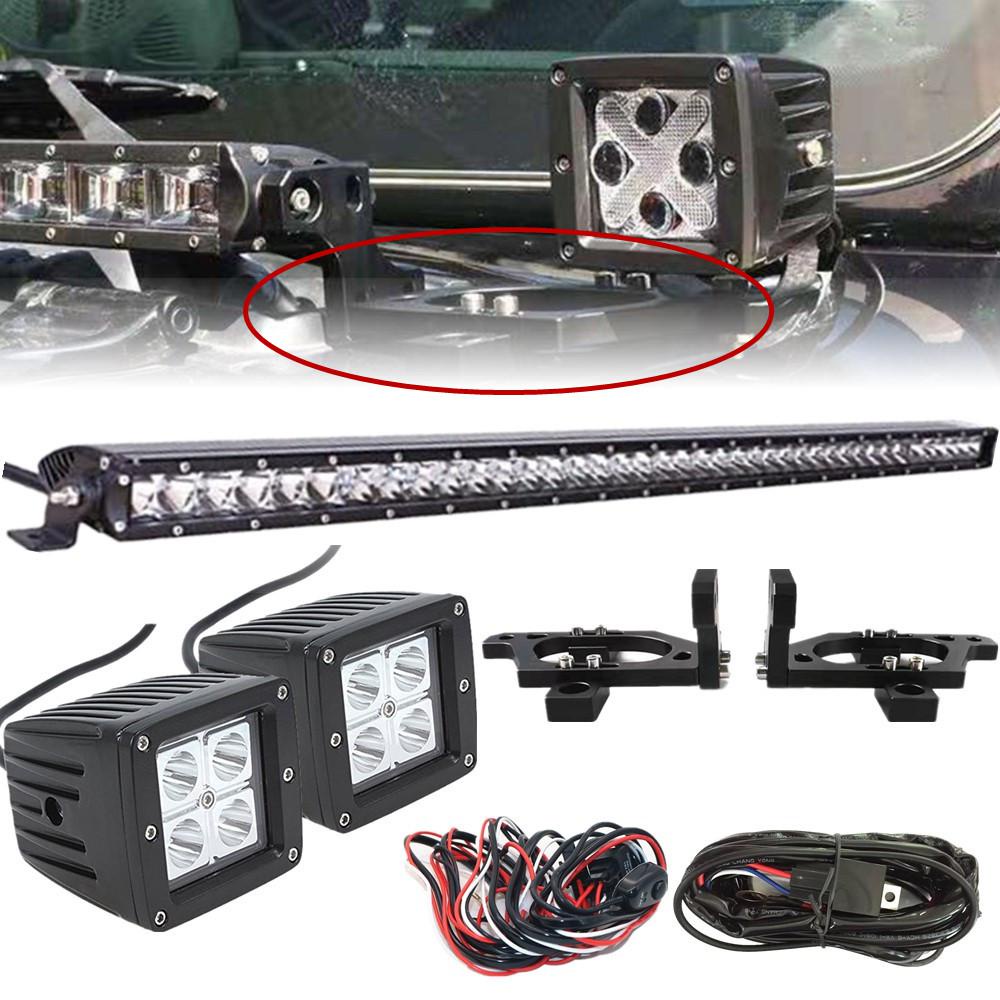 For Jeep Wrangler JL 2018 2019 2020 2021 2/4-Door 42Inch Hood Led Light ...