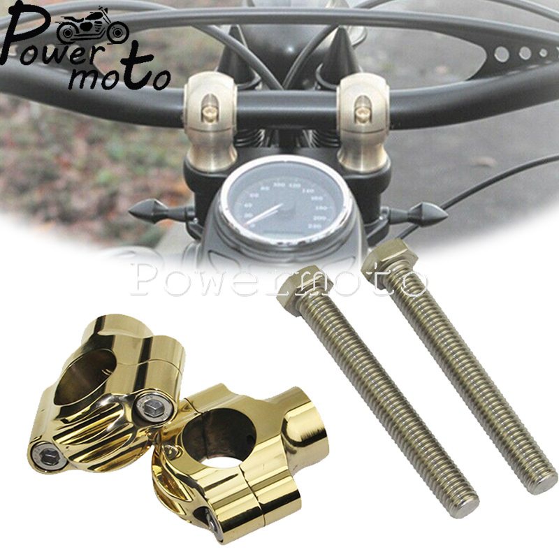 Motorcycle 1 Inch 25mm Handlebar Clamp 2pcs Solid Risers For Honda ...
