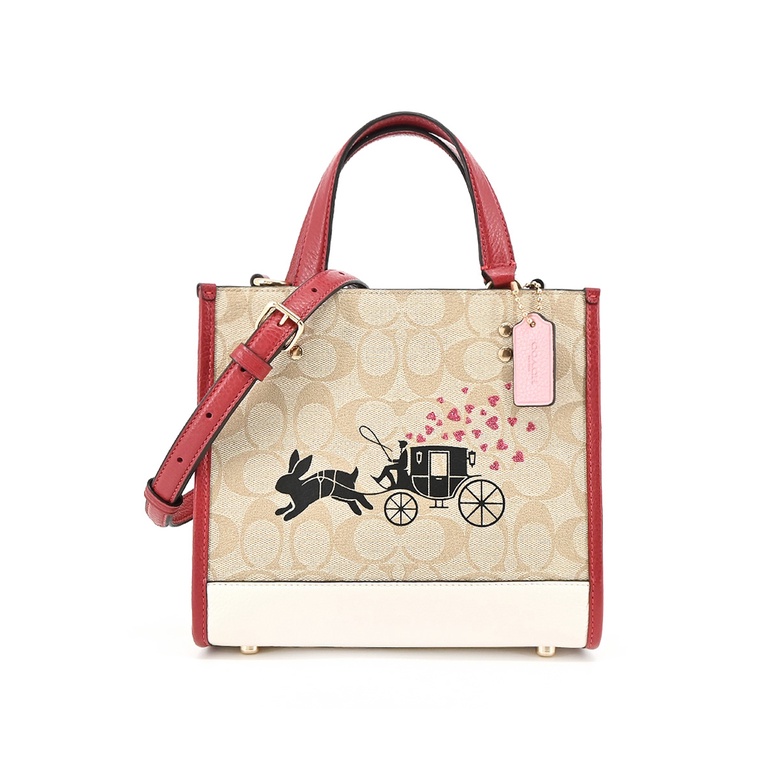Coach Lunar New Year Dempsey Tote 22 In Signature Canvas With Rabbit ...