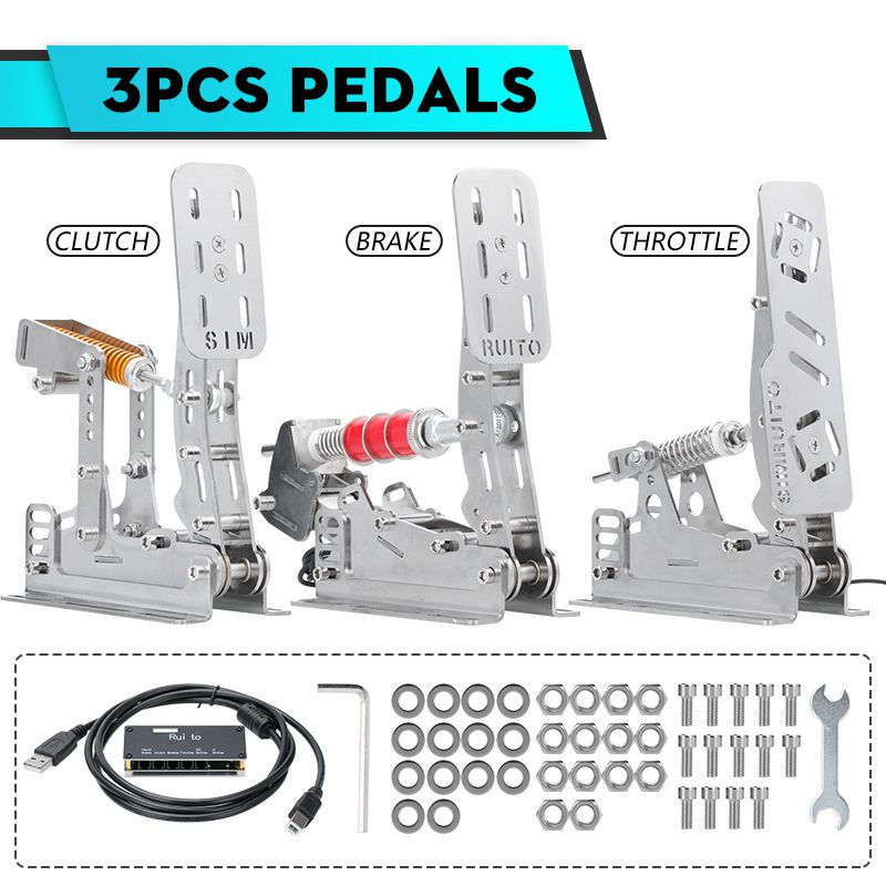 Sim Racing HE Hydraulic Pedal Load Cell Pedals For Logitech G29 G27