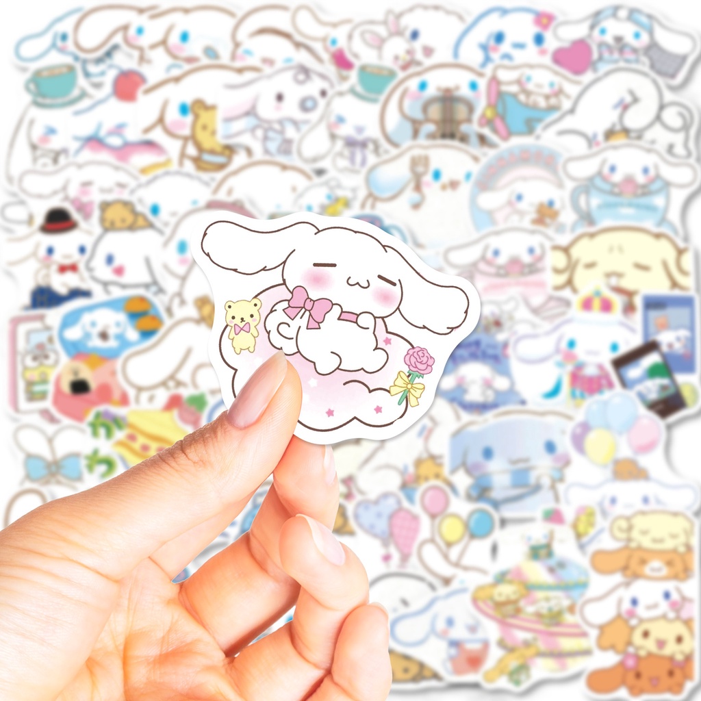 Sanrio Stickers Kuromi Cinnamon Dog Pudding Dog Hello Kitty Waterproof