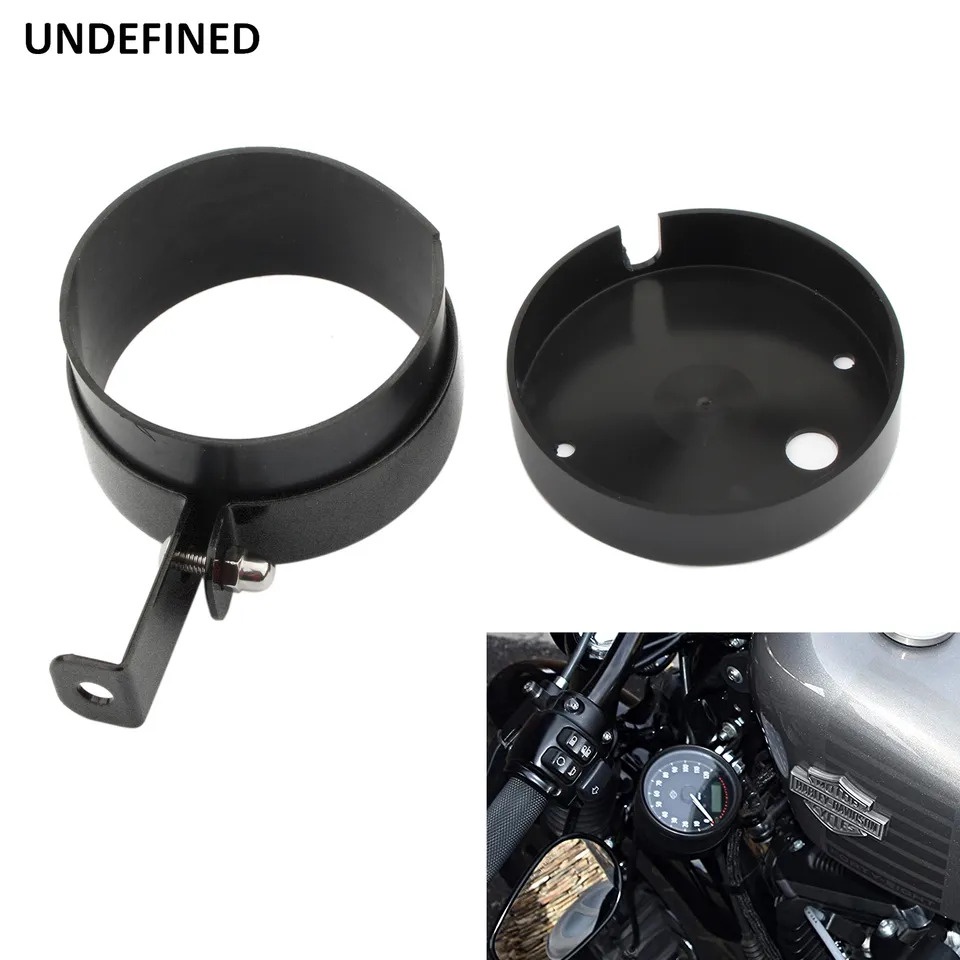 Motorcycle Side Mount Speedometer Bracket Kits Relocation Gauge Cover