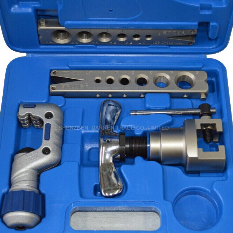 Tube Cutter Refrigeration Repair Tool Set Electric Flaring Tool for