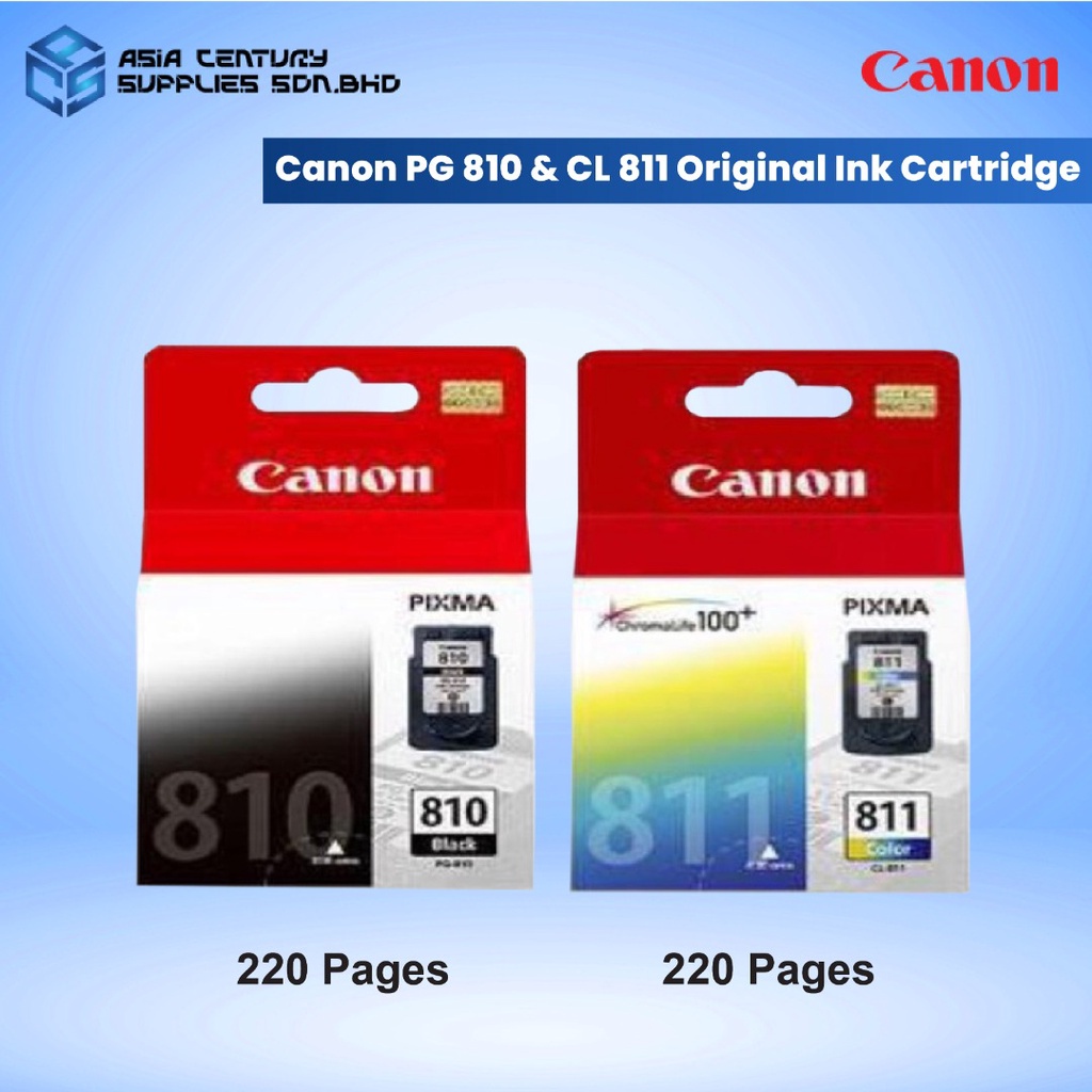 Canon PG-810 Black (9ml) & CL-811 Color (9ml) Ink Cartridge/ iP2770 ...