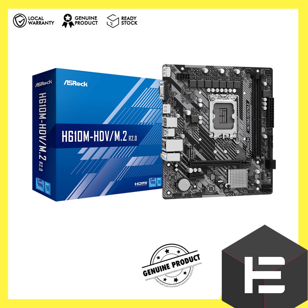 ASRock Intel H610M-HDV/M.2 R2.0 Socket LGA1700 Mainboard # ASRK