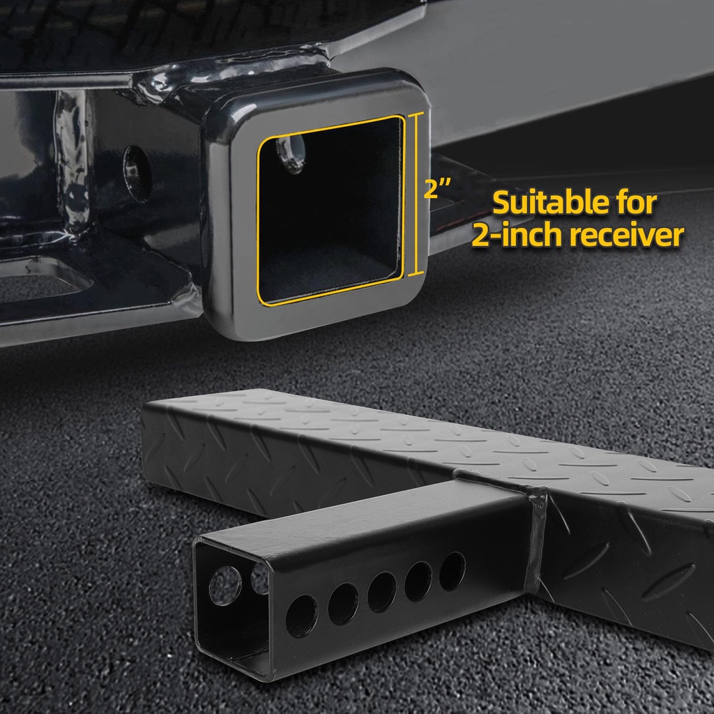 Fits 2 Inch Receivers Hitch Step Anti Slip and Rust Towing Bumper Guard