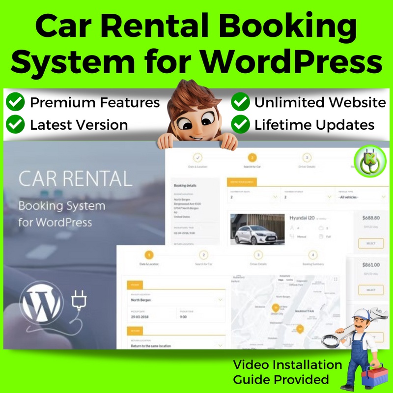 [Free Updates] Car Rental Booking System for WordPress [Premium