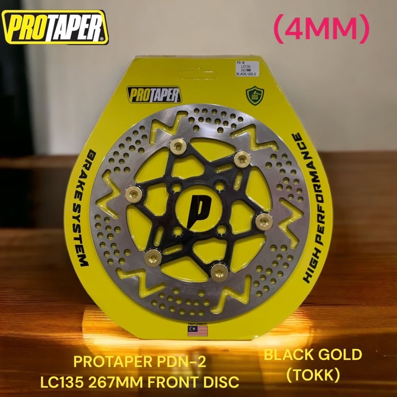 LC135/Y15ZR PROTAPER PDN-2 267MM FRONT DISC BLACK GOLD | Shopee Malaysia