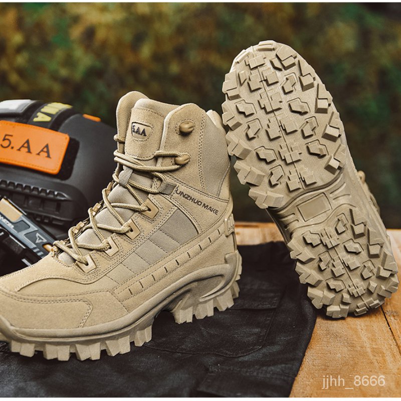QM Men Tactical Boots Army Boots Mens Military Desert Waterproof Ankle