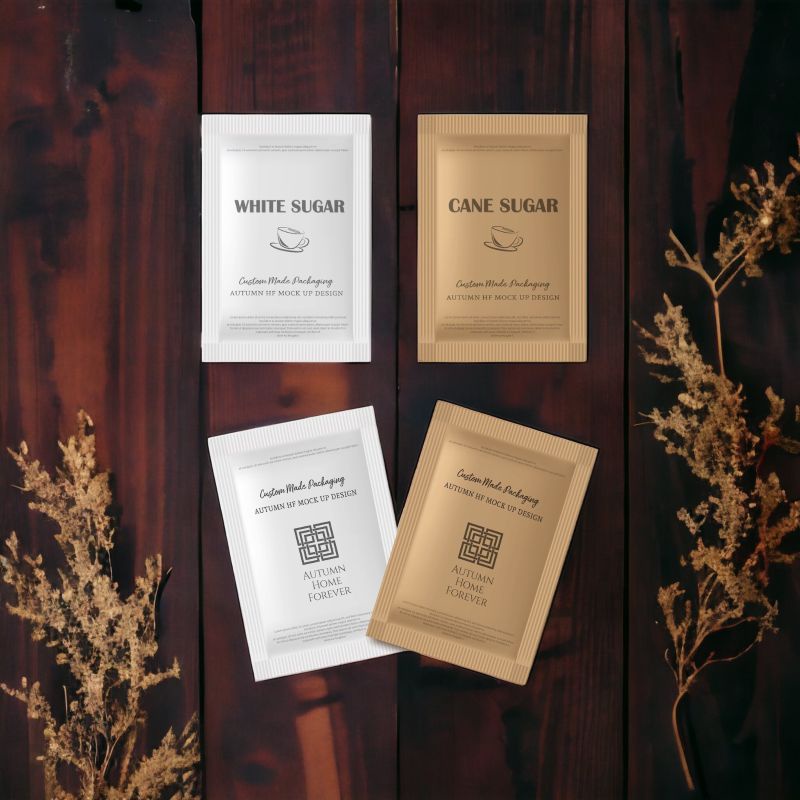 Kraft Paper Sachets, Sachets Printing, Sugar, Coffee Powder, Tea