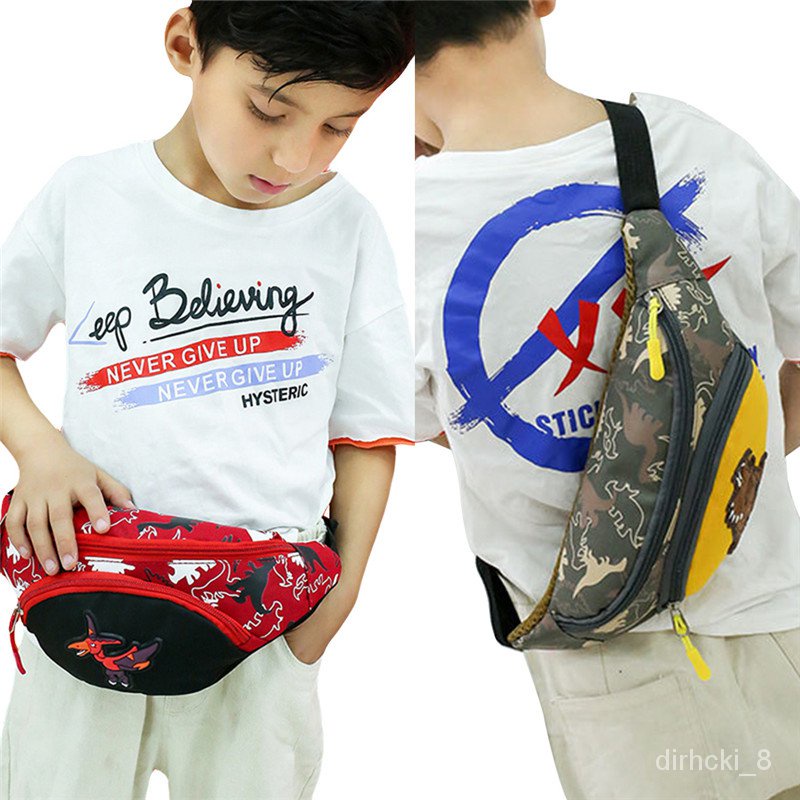 SMTKids Boys Waist Bag Belt Bag Children Stylish Cartoon Dinosaur Fanny Pack Crossbody Purse For Boys Outdoor Activities Shopee Malaysia