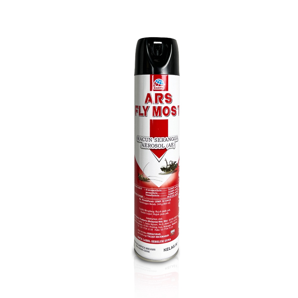 ARS Mosquito & Flies Spray Aerosol 600ml 100 Knock Down Hidden