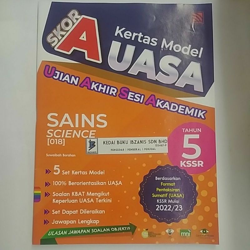 Skora Kertas Model Uasa Ujian Akhir Sesi Akademik Sains Tahun Kssr Shopee Malaysia