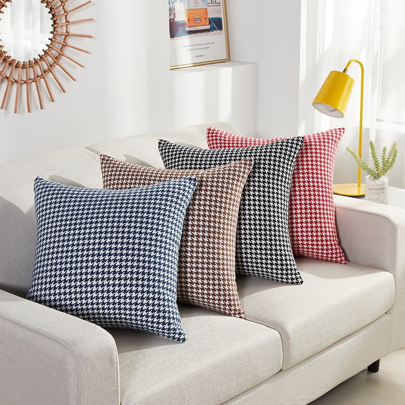 Houndstooth Throw Pillow Covers Plaid Pillow Cover Sofa Living