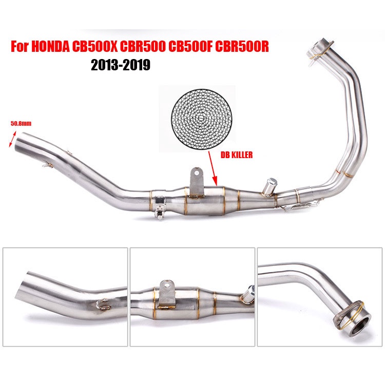 For Honda Cb500x Cbr500 Cb500f Cbr500r 2013 2019 Motorcycle Full System Exhaust Header Link Tube