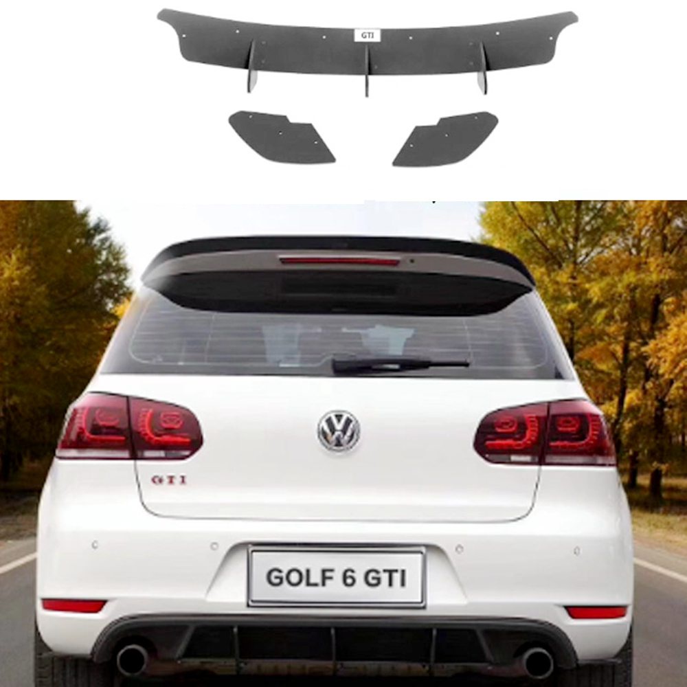 For Volkswagen VW Golf 6 VII MK6 GTI R20 ABS Black Rear Bumper Lip ...