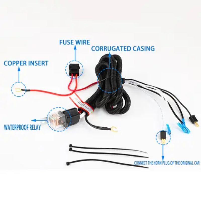 Universal 12V Horn Harness Cable Relay For Blast Tone Horns Motorcycle