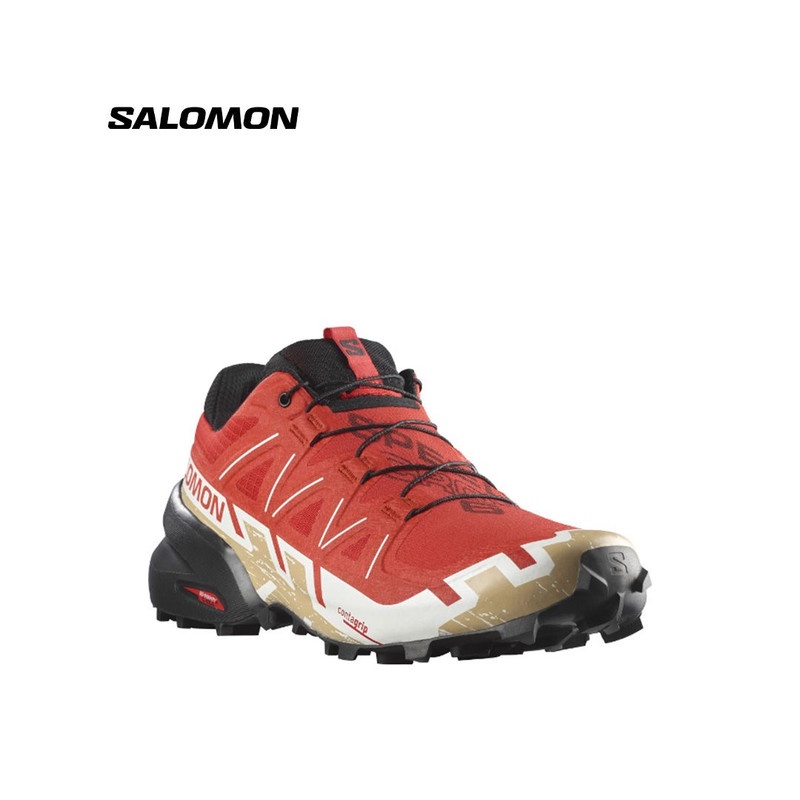 Salomon Speedcross 5 Trail Running Shoes White/Red Men