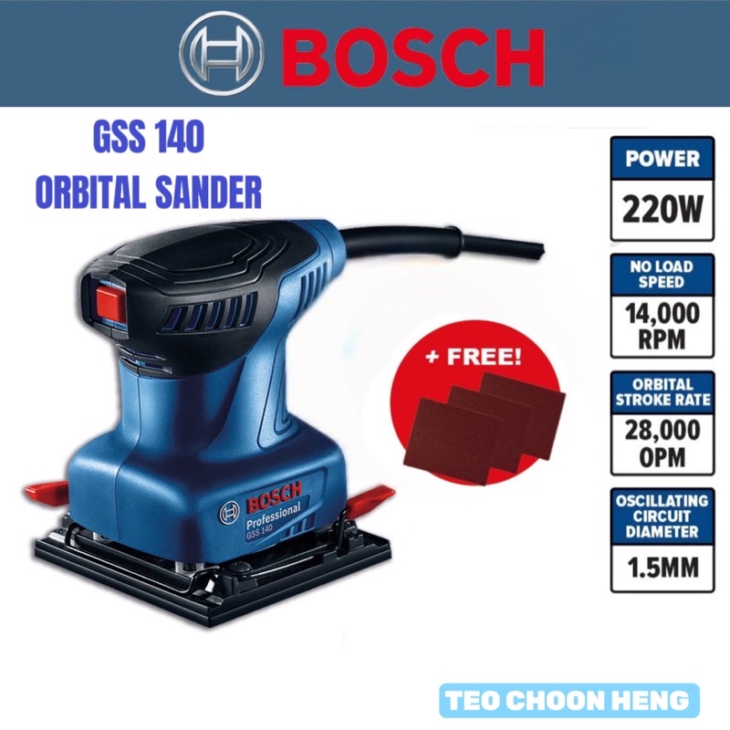BOSCH GSS 140 Professional Orbital Sander Machine Polishing Tools 220W