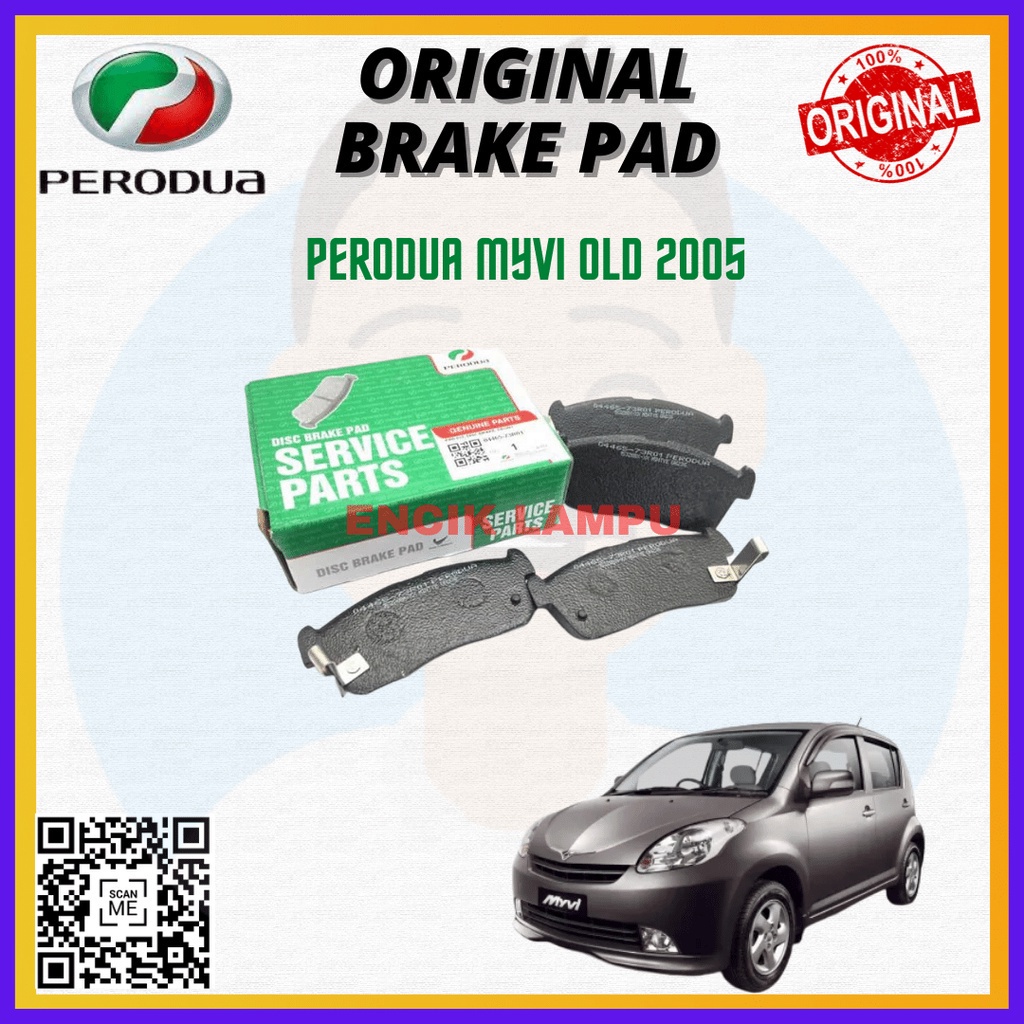 FASTLINK ORIGINAL PERODUA MYVI LAMA OLD 2005 BRAKE PAD DEPAN FRONT SET