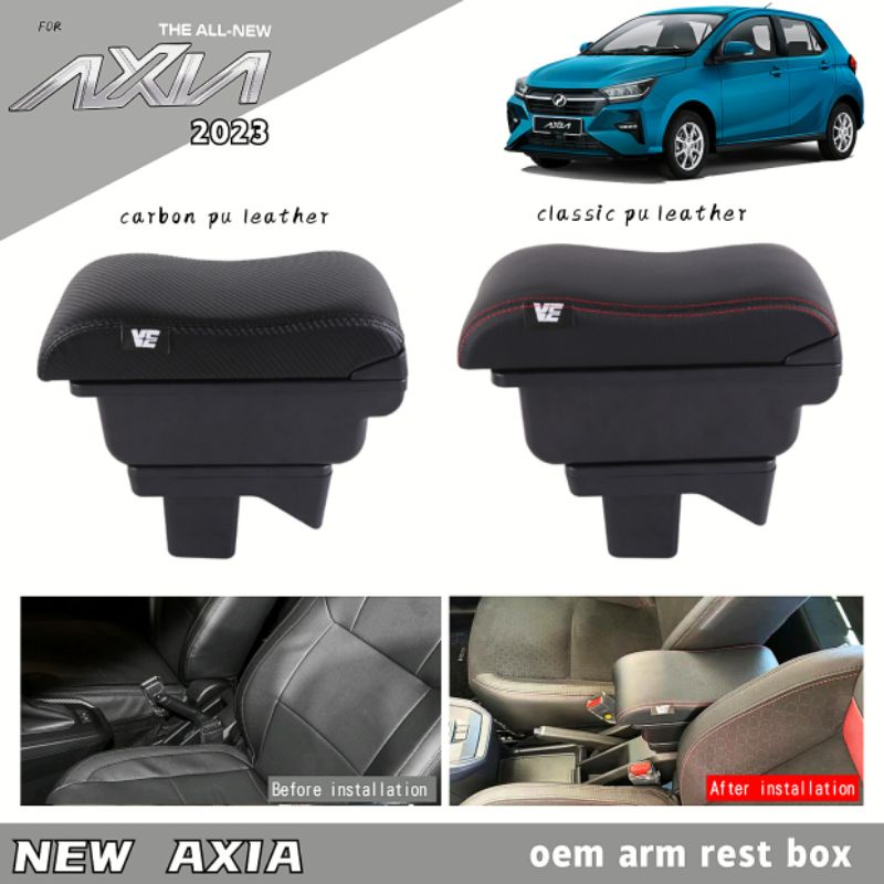 Vemart new axia 2023 car arm rest box Console Box accessories Shopee