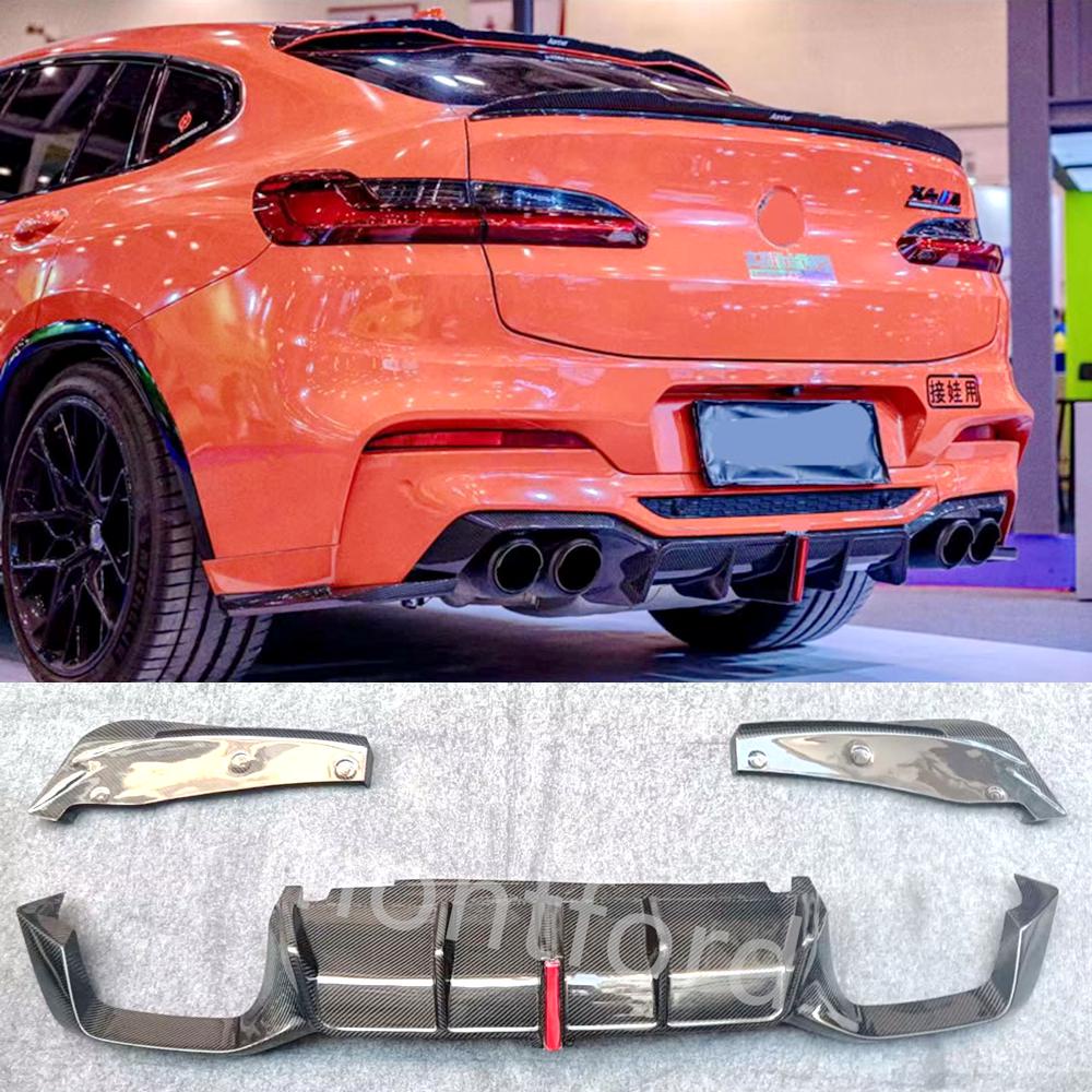 F98 X4M Carbon Fiber Frp Rear Bumper Diffuser Splitter for BMW G02 X4 ...